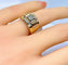 Bague 52 Bague Tank en or jaune 18 carats et diamants 58 Facettes AB652