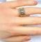 Bague 52 Bague Tank en or jaune 18 carats et diamants 58 Facettes AB652