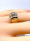 Bague 52 Bague Tank en or jaune 18 carats et diamants 58 Facettes AB652