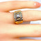 Bague 52 Bague Tank en or jaune 18 carats et diamants 58 Facettes AB652