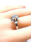 Bague 57 Bague Art déco octogonale en or blanc 18 carats et diamant 1,95 ct 58 Facettes AB654