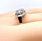 Bague 57 Bague Art déco octogonale en or blanc 18 carats et diamant 1,95 ct 58 Facettes AB654