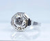 Bague 57 Bague Art déco octogonale en or blanc 18 carats et diamant 1,95 ct 58 Facettes AB654