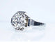 Bague 57 Bague Art déco octogonale en or blanc 18 carats et diamant 1,95 ct 58 Facettes AB654