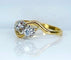 Bague 56.5 Bague toi et moi en or jaune et blanc 18 carats diamants 58 Facettes AB660