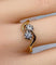 Bague 56.5 Bague toi et moi en or jaune et blanc 18 carats diamants 58 Facettes AB660
