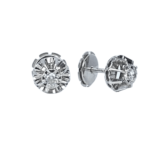 Boucles d'oreilles Boucles d’oreilles en or blanc 18 carats et diamants 58 Facettes AB662