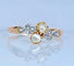 Bague 55 Bague en or 18 carats avec perles et diamants taille rose 58 Facettes AB661