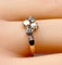 Bague 55 Bague en or 18 carats avec perles et diamants taille rose 58 Facettes AB661