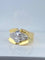Bague 51 Bague Tank sertie de diamants en or jaune 18 carats et platine 58 Facettes AB665