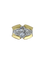 Bague 51 Bague tank sertie de diamants en or jaune 18 carats et platine 58 Facettes AB665
