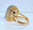 Bague 52 Bague en or jaune 18 carats avec aigue-marine 13 carats 58 Facettes AB667