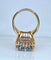Bague 52 Bague en or jaune 18 carats avec aigue-marine 13 carats 58 Facettes AB667