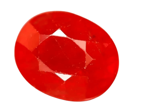 Gemstone Saphir ovale orange 3,21 ct chauffé 58 Facettes 371