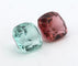Gemstone Paire de tourmalines bleu lagon et rubellites coussin 3,05 ct 58 Facettes 205