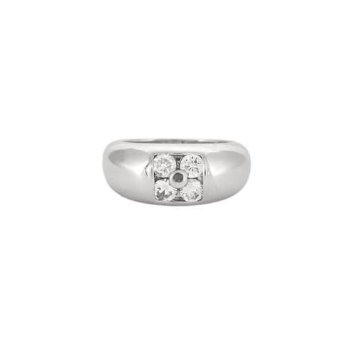 Bague 52 Bague alliance en or blanc 18 kt avec diamants 1 ct 58 Facettes