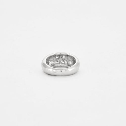 Bague 52 Bague alliance en or blanc 18 kt avec diamants 1 ct 58 Facettes