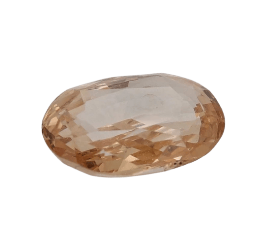 Gemstone Saphir orange ovale non chauffé non traité 2,70 ct avec certificat CGL 58 Facettes 452