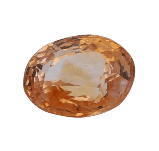 Gemstone Saphir padparadscha orange 1,10 ct ovale non chauffé avec certificat 58 Facettes 451