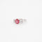 Bague 53 Bague en or blanc 14 carats avec saphir rose et diamants 58 Facettes