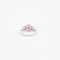 Bague 53 Bague en or blanc 14 carats avec saphir rose et diamants 58 Facettes