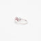 Bague 53 Bague en or blanc 14 carats avec saphir rose et diamants 58 Facettes