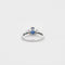 Bague 54 Bague en or blanc 18 ct avec saphir bleu et diamants 58 Facettes