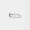 Bague 54 Bague en or blanc 18 ct avec saphir bleu et diamants 58 Facettes