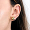 Boucles d'oreilles Puces d’oreilles en or jaune 18 carats aux saphirs 58 Facettes