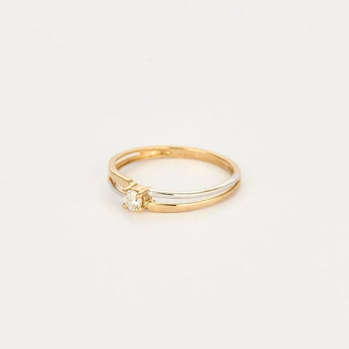 Bague 53 Bague diamant 0,15 ct en or 18 carats, taille 53 58 Facettes