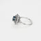 Bague 55 Bague marguerite en platine 850e avec saphir 1,30 ct et diamants 58 Facettes