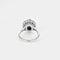 Bague 55 Bague marguerite en platine 850e avec saphir 1,30 ct et diamants 58 Facettes