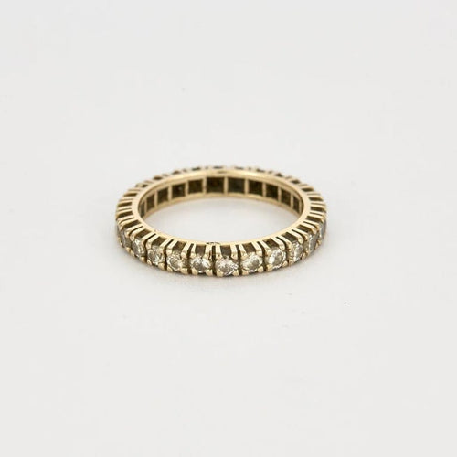 Bague 54 Alliance américaine - Bague en or jaune 18 carats et diamants 58 Facettes