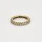 Bague 54 Alliance américaine - Bague en or jaune 18 carats et diamants 58 Facettes
