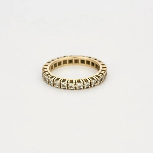 Bague 54 Alliance américaine - Bague en or jaune 18 carats et diamants 58 Facettes