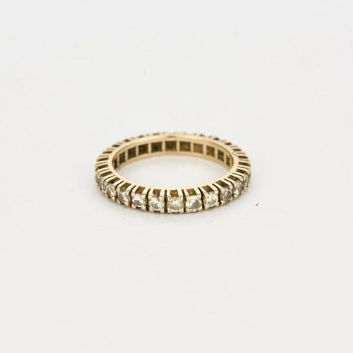 Bague 54 Alliance américaine - Bague en or jaune 18 carats et diamants 58 Facettes