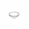 Bague 52 Bague en or blanc 18 carats avec diamant 0,15 ct 58 Facettes