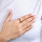 Bague 52 Bague en or blanc 18 carats avec diamant 0,15 ct 58 Facettes