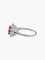 Bague 55 Bague marquise en or blanc 750 au rubis synthétique et diamants 58 Facettes