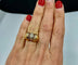 Bague 54 Bague en or jaune 18 carats à 3 diamants 58 Facettes