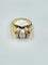 Bague 54 Bague en or jaune 18 carats à 3 diamants 58 Facettes