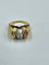 Bague 54 Bague en or jaune 18 carats à 3 diamants 58 Facettes
