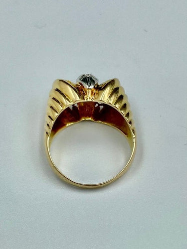 Bague 54 Bague en or jaune 18 carats à 3 diamants 58 Facettes