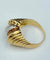 Bague 54 Bague en or jaune 18 carats à 3 diamants 58 Facettes
