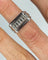 Bague 55 Bague chevalière homme en or blanc 750 avec diamants 58 Facettes