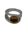 Bague 54 Fred - Bague en or blanc avec citrine cabochon 58 Facettes