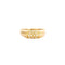 Bague 51 Bague jonc en or jaune 750 pavée de diamants 58 Facettes