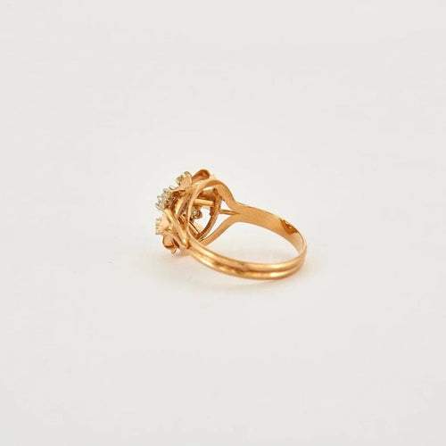 Bague 54 Bague en or jaune 750 avec diamants 58 Facettes