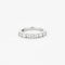 Bague 54 Alliance demi-tour en or blanc 750 et diamants 58 Facettes