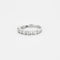 Bague 54 Alliance demi-tour en or blanc 750 et diamants 58 Facettes